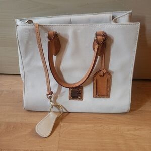Dooney & Bourke Leather Satchel Purse White